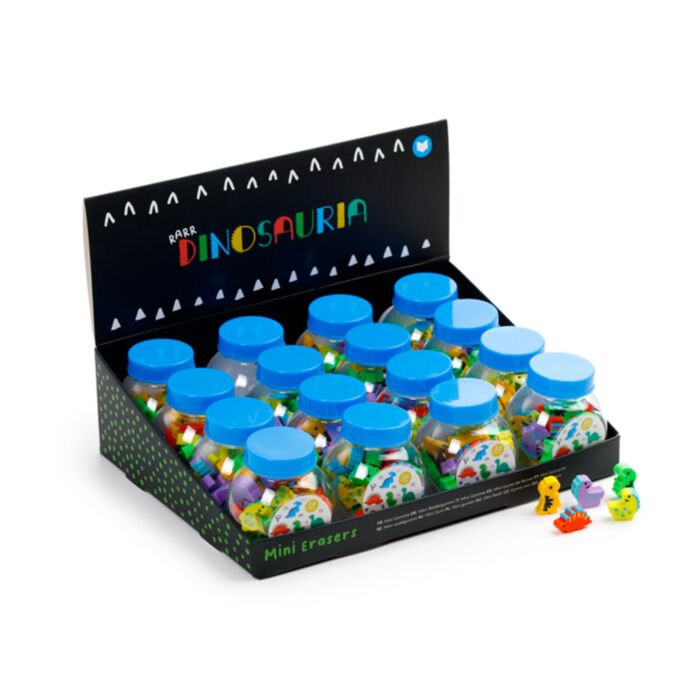 Dinosauria Dinosaurie Mini Suddgummin i Burk