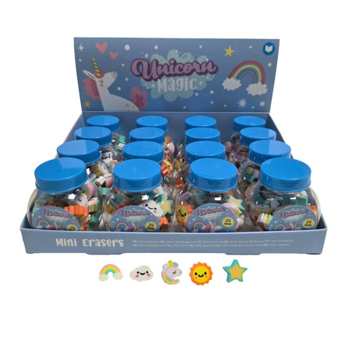 Unicorn Magic Enhörning Mini Suddgummin i Burk