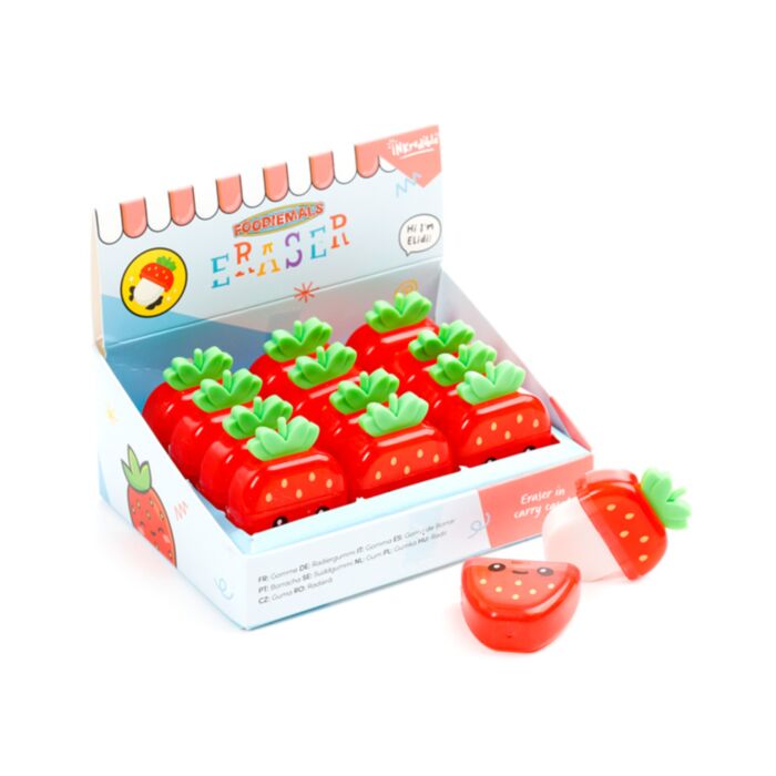 Foodiemals Jordgubb Suddgummi i Formad Hållare