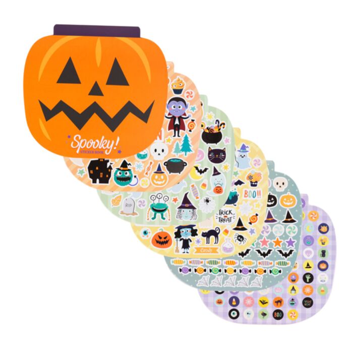 Spooky Klistermärken i Pumpaformad Stickerbok