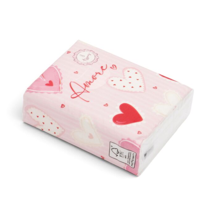 Amore Hjärtan 8-Pack Servetter