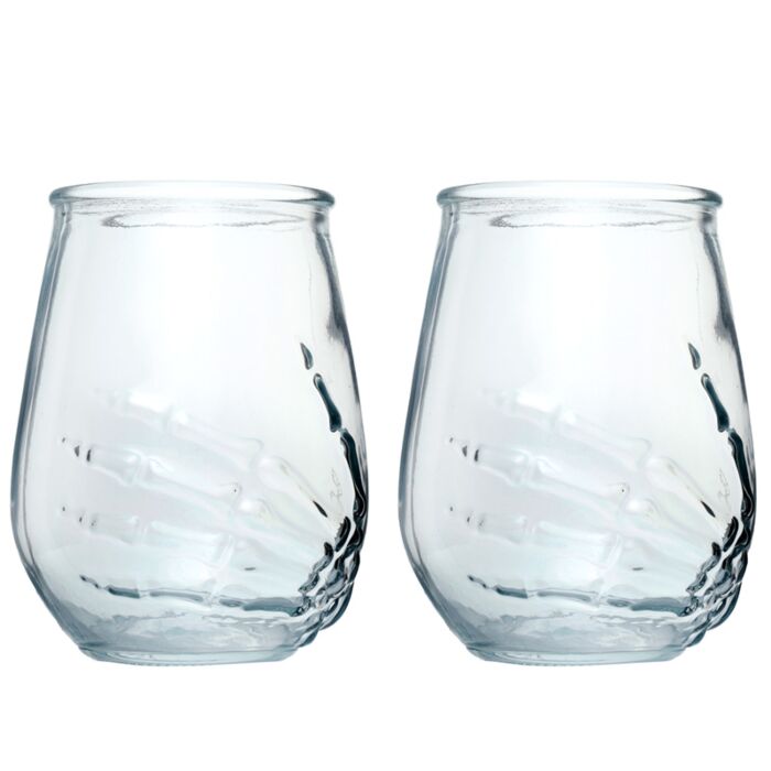 Skeletthand 2-Pack Tumblers i Glas