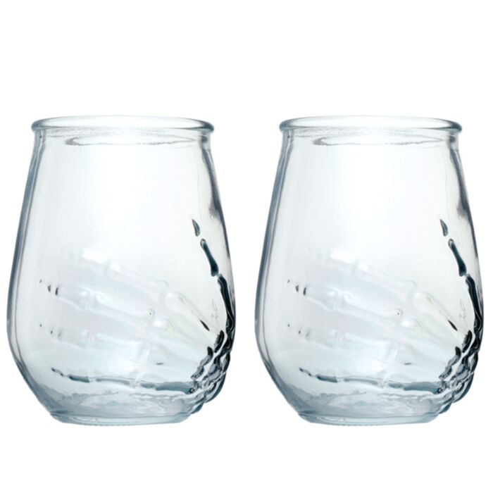 Skeletthand 2-Pack Tumblers i Glas