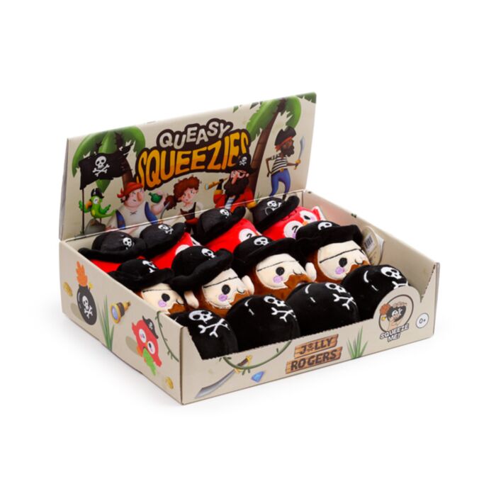 Queasy Squeezies Jolly Rogers Pirat Plysch Klämmig Leksak