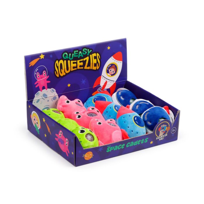 Queasy Squeezies Space Cadets Rymd Plysch Klämmig Leksak