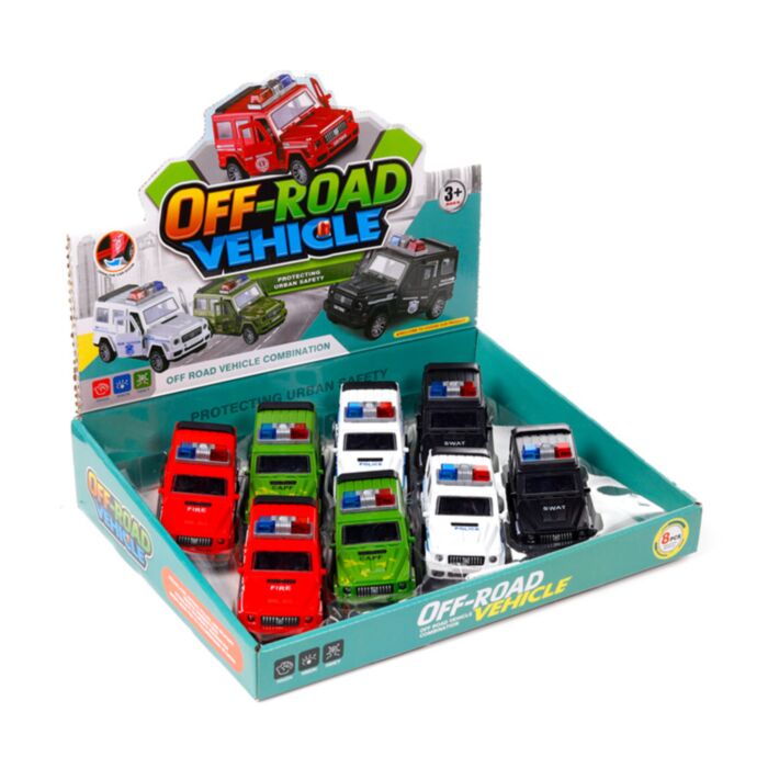 Off-Road Emergency Vehicle Friction Push/Pull Actionleksak