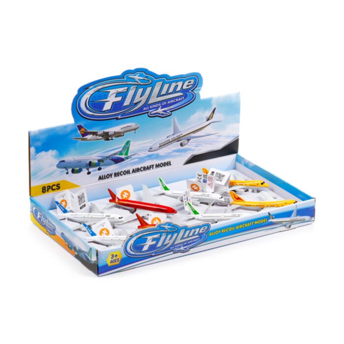 Flyline Jet Flygplan Friction Pull Back Actionleksak