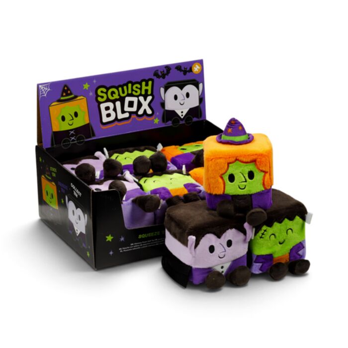 Squish Blox Spooky Minneskum Stor Plysch Klämmig Leksak