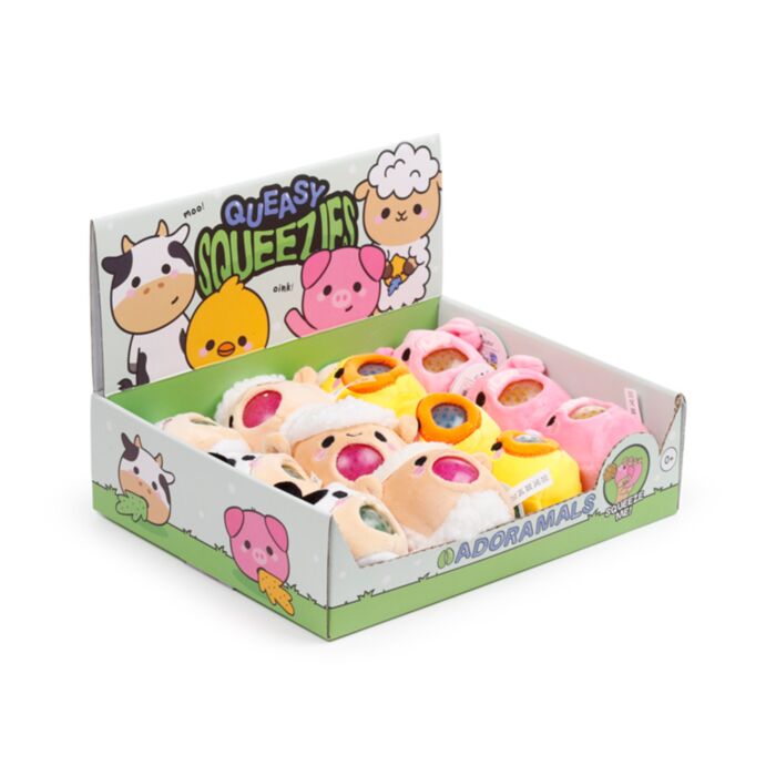 Queasy Squeezies Adoramals Farm Plysch Klämmig Leksak