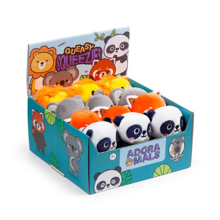 Queasy Squeezies Adoramals Zoo Mix #1 Formad Plysch Klämmig Leksak