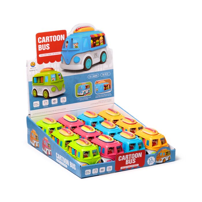 Cartoon Food Truck Friction Push/Pull Actionleksak