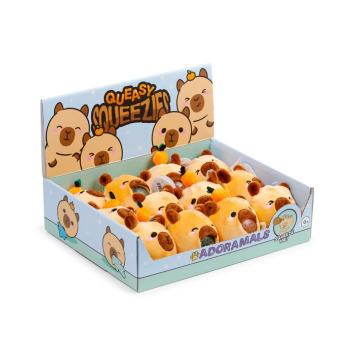 Queasy Squeezies Adoramals Capybara Plysch Klämmig Leksak