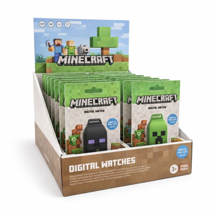 Minecraft Faces Digitalklocka i Silikon