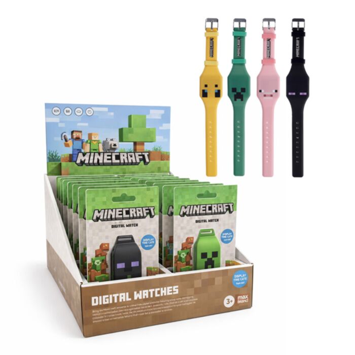 Minecraft Faces Digitalklocka i Silikon