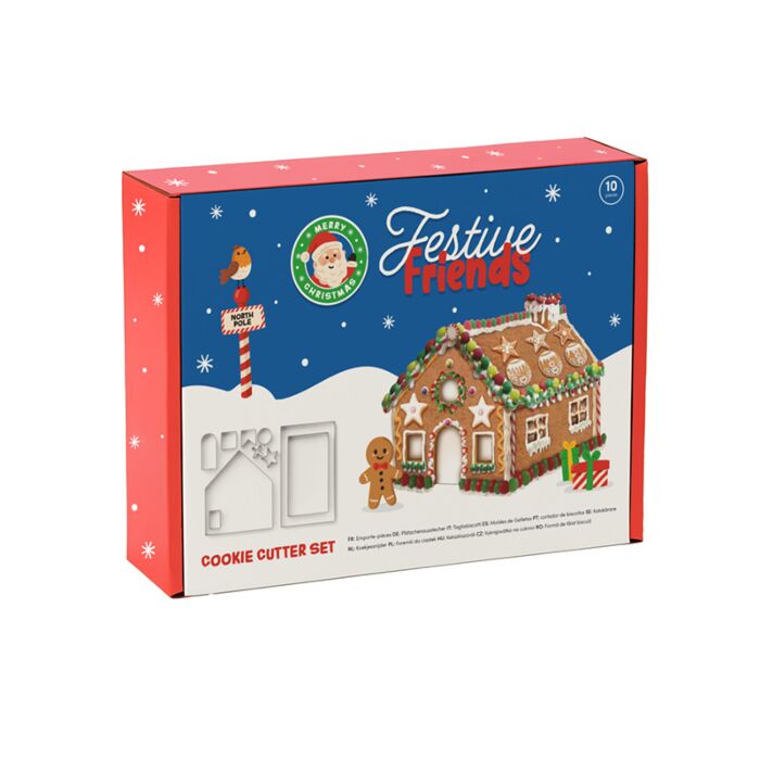 Festive Friends Jul Pepparkakshus Kakform 10-Pack