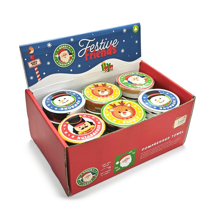 Festive Friends Jul Komprimerad Resehandduk