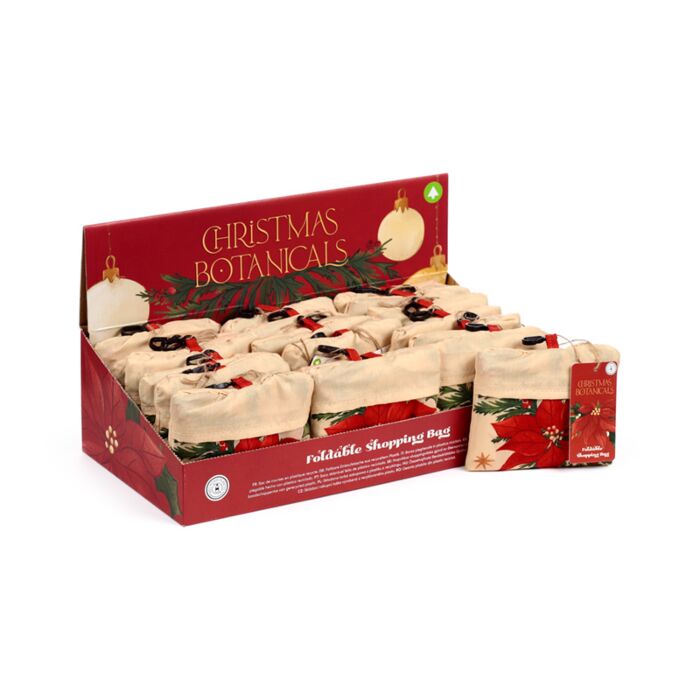 Ihopvikbar Återanvändbar Shoppingväska Christmas Botanicals i RPET