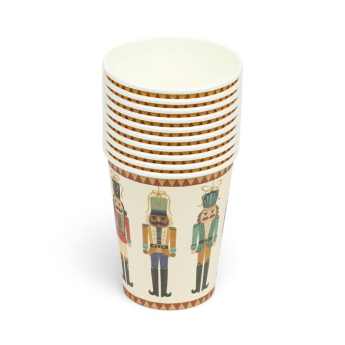 Jul Nutcracker 10-Pack Party Papperskoppar (9oz)