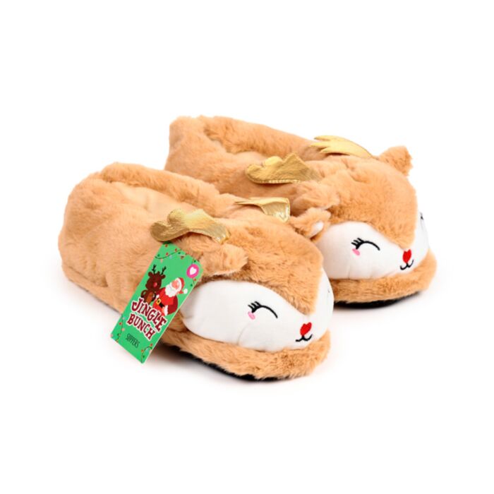 Jingle Bunch Jul Ren Tofflor (Unisex En Storlek)