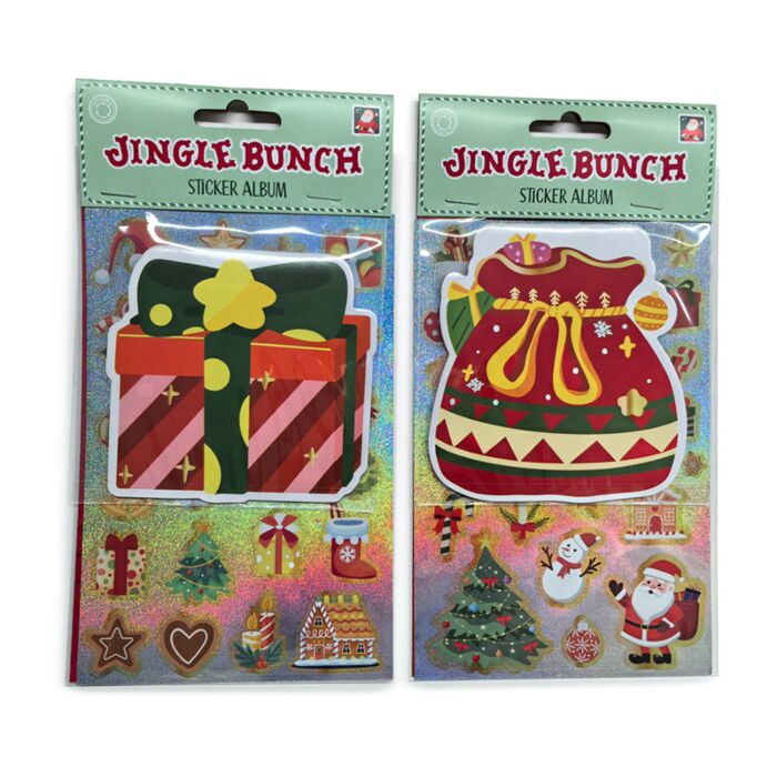 Jul Jingle Bunch Formad Stickerbok & Klistermärken