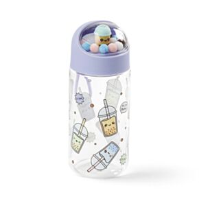 Foodiemals Bubbelte 350ml Splitterfri Flaska för Barn med Figurer