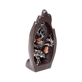 Silver & Svart Handformad Utskuren Lotus Silver & Svart Handformad Utskuren Lotus