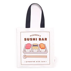 Pusheen the Cat Katt Sushi Bar Återanvändbar Tote Väska