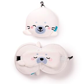 Relaxeazzz Adoramals Kai the Seal Säl Plysch Resekudde & Ögonmask