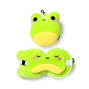 Relaxeazzz Silas the Frog Groda Adoramals Resekudde & Ögonmask