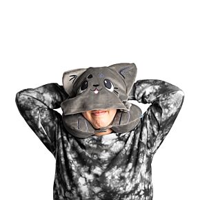 Hoodeazzz Beans & Co Pepper the Cat Katt Plysch Minneskum Resekudde & Huva Hoodeazzz Beans & Co Pepper the Cat Katt Plysch Minneskum Resekudde & Huva