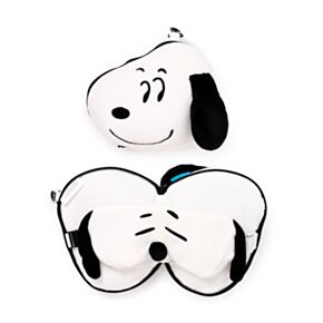 Relaxeazzz Peanuts Snobben Snoopy Plysch Resekudde & Ögonmask