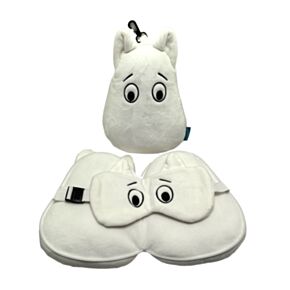 Relaxeazzz Mumin Formad Plysch Resekudde & Ögonmask