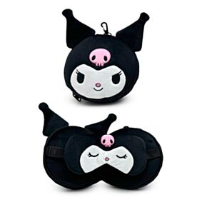 Relaxeazzz Kuromi Hello Kitty Kanin Plysch Resekudde & Ögonmask