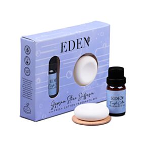 Fresh Cotton Gipssten Diffuser & Doftolja-Set