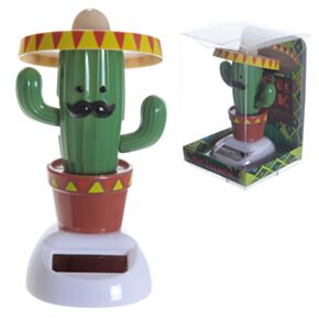 Kaktus med Sombrero Solcellsfigur