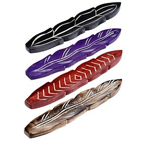 Mangoträ Fjäder Format Askfat Rökelsehållare