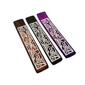 Mangoträ Rökelsehållare för Stickor med Stjälkmönster Mangoträ Rökelsehållare för Stickor med Stjälkmönster