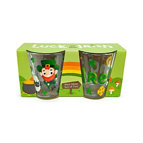 2-Pack Ireland Luck of the Irish Leprechaun Shotglas (50ml)