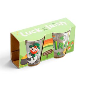 2-Pack Ireland Luck of the Irish Leprechaun Shotglas (50ml)
