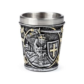 Dekorativ Medeltida Riddare med Sköld Shotglas