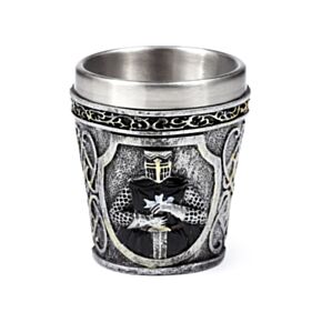 Dekorativ Medeltida Svart Riddare Shotglas
