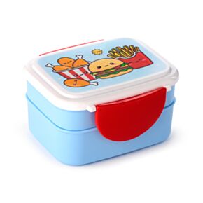 Foodiemals Clip Lock Staplad Lunchlåda med Bestick