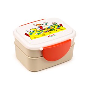 Pippi Långstrump Clip Lock Staplad Bento Lunchlåda med Bestick