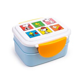 Peanuts Snobben & Woodstock Clip Lock Staplad Bento Lunchlåda med Bestick