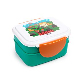 Minecraft SSS BOOM Clip Lock Staplad Bento Lunchlåda med Bestick