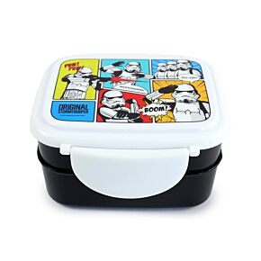 The Original Stormtrooper Clip Lock Staplad Bento Lunchlåda med Bestick
