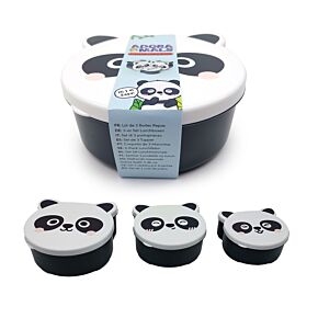 Adoramals Panda Formad Lunchlåda 3-Pack Adoramals Panda Formad Lunchlåda 3-Pack