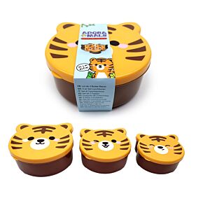 Adoramals Tiger Formad Lunchlåda 3-Pack Adoramals Tiger Formad Lunchlåda 3-Pack