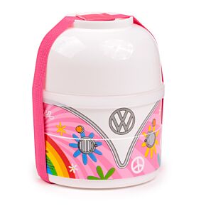 Volkswagen VW T1 Camper Bus Summer Love Staplad Rund Bento Lunchlåda Volkswagen VW T1 Camper Bus Summer Love Staplad Rund Bento Lunchlåda