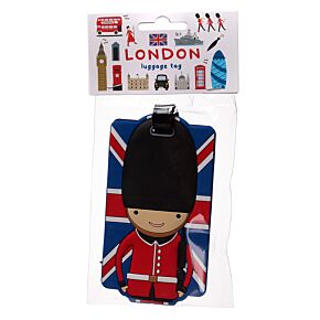 PVC Bagagelapp - London Unionflagga Vakt PVC Bagagelapp - London Unionflagga Vakt